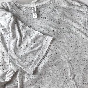 Cozy White & Grey heather tee